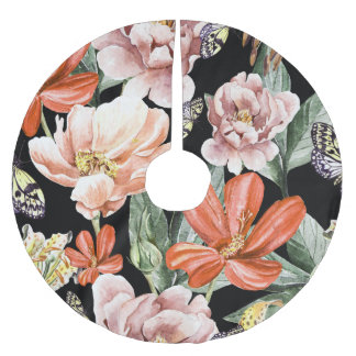Waterverf Bloemen: Pioen Roos Lily Kerstboom Rok