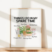 Waterverf Bloemen Plant Grappig Quote Tuinieren Poster