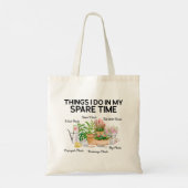 Waterverf Bloemen Plant Grappig Quote Tuinieren Tote Bag (Achterkant)