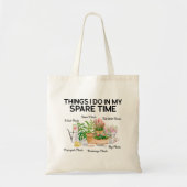 Waterverf Bloemen Plant Grappig Quote Tuinieren Tote Bag (Voorkant)