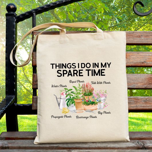 Waterverf Bloemen Plant Grappig Quote Tuinieren Tote Bag