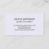 Waterverf Bloemen Plant Tuinieren Tools Business Visitekaartje (Achterkant)