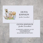 Waterverf Bloemen Plant Tuinieren Tools Business Visitekaartje