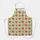 Waterverf Bloemen Poppy Pattern + Naam Schort (Voorkant)