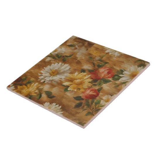 Waterverf  Bloemen Populair Collectie Tegeltje (Zijkant)