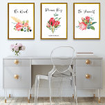 Waterverf Bloemen Positieve Bevestiging Aangepaste Muurkunst Sets<br><div class="desc">Super leuke set van bloemenkunst posters met handgeschilderde waterverf bloemen en uw aangepaste tekst. Huidige positieve bevestigingen kunnen gemakkelijk worden gewijzigd. Perfect voor een bloemige themakamer,  kantoor,  slaapzaal,  enz. - maakt ook een perfect vakantie- of verjaardagscadeau.</div>
