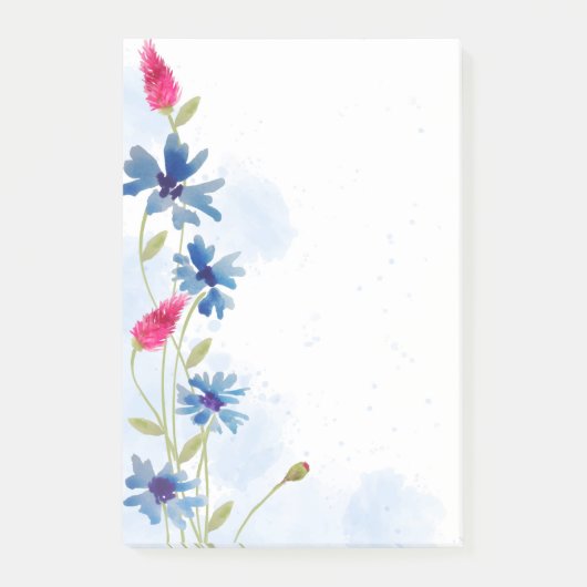 Waterverf bloemen Post-het Nota's Post-it® Notes (Voorkant)