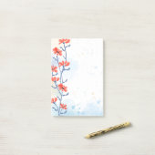 Waterverf bloemen Post-het Nota's Post-it® Notes (Op bureau)