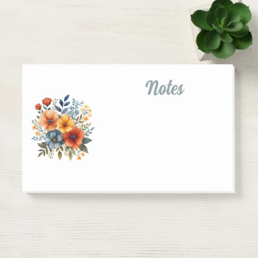 Waterverf bloemen post-it® notes (Kantoor)
