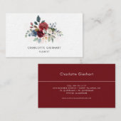 Waterverf Bloemen Professioneel Bloemist Visitekaartje (Voorkant / Achterkant)