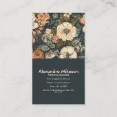 Waterverf Bloemen Professioneel Visitekaartje (Achterkant)