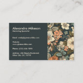  Waterverf Bloemen Professioneel Visitekaartje (Achterkant)