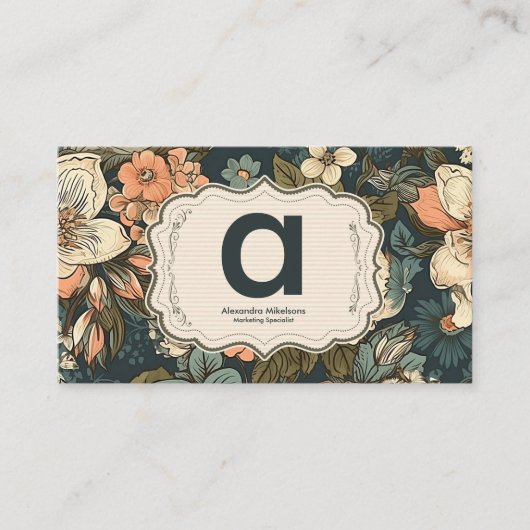 Waterverf Bloemen Professioneel Visitekaartje (Voorkant)