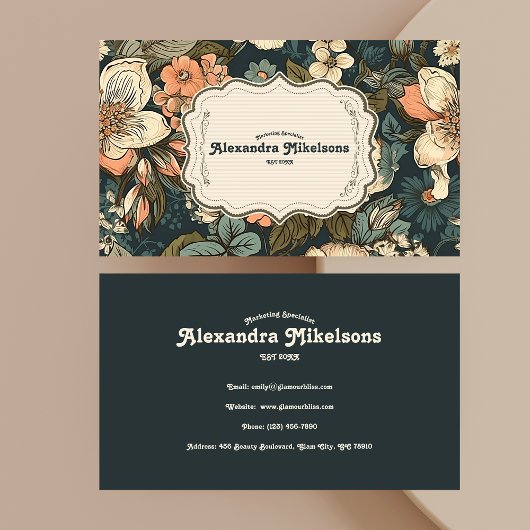 Waterverf Bloemen Professioneel Visitekaartje