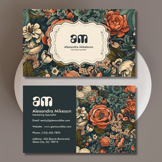  Waterverf Bloemen Professioneel Visitekaartje