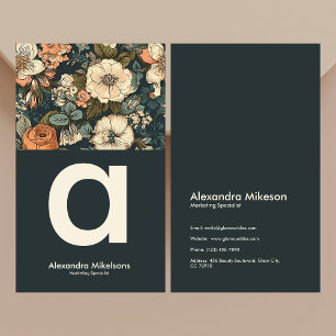  Waterverf Bloemen Professioneel Visitekaartje