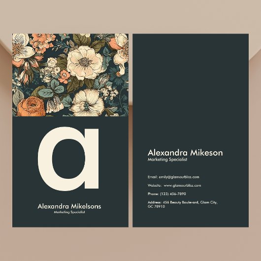  Waterverf Bloemen Professioneel Visitekaartje