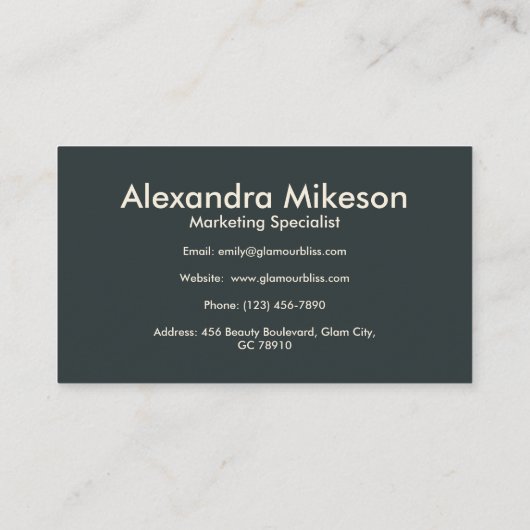  Waterverf Bloemen Professioneel Visitekaartje (Achterkant)