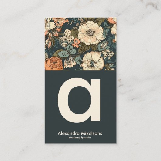 Waterverf Bloemen Professioneel Visitekaartje (Voorkant)