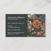 Waterverf Bloemen Professioneel Visitekaartje (Achterkant)