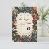  Waterverf Bloemen Professionele Zaken Bedankkaart (Staand voorkant)