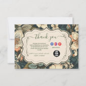  Waterverf Bloemen Professionele Zaken Bedankkaart (Voorkant)