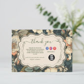  Waterverf Bloemen Professionele Zaken Bedankkaart (Staand voorkant)