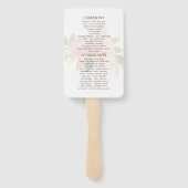 Waterverf bloemen programma lente bruiloft handwaaier (Achterkant)