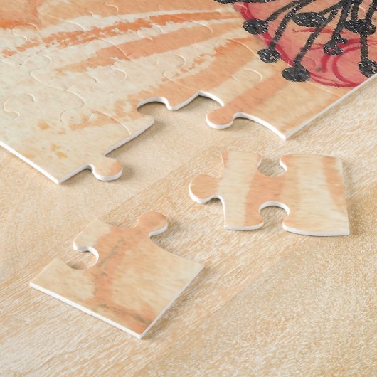 Waterverf Bloemen Puzzel Legpuzzel (Zijkant)