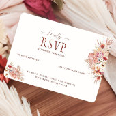 Waterverf Bloemen QR Code RSVP bruiloft Kaart