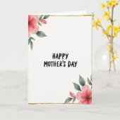 Waterverf Bloemen Rand Kaart (Gele Bloem)