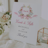 Waterverf Bloemen Regency Trouwkaarten & Geschenke Reclamebord Met Voetstuk