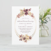  Waterverf bloemen repetitie diner Kaart (Staand voorkant)