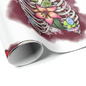 Waterverf Bloemen Ribcage Cadeaupapier (Rol Hoek)