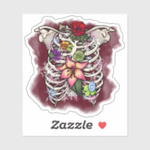 Waterverf Bloemen Ribcage