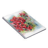 Waterverf bloemen rode appel kweepbloom illustere notitieboek (Rechterzijde)