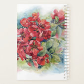 Waterverf bloemen rode appel kweepbloom illustere planner (Achterkant)