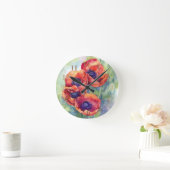 Waterverf bloemen rode papaver ronde klok (Huis)