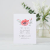 Waterverf Bloemen Romantisch Save the Date Aankondigingskaart (Staand voorkant)