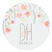 Waterverf Bloemen Romantische Bruiloft