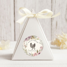  Waterverf Bloemen Ronde Ei Kartonnen Etiket