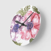 Waterverf bloemen ronde klok (Hoek)