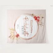 Waterverf Bloemen Roos Bachelorette Party Achtergr Wandkleed (Voorkant (horizontaal))