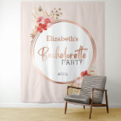 Waterverf Bloemen Roos Bachelorette Party Achtergr Wandkleed (In situ)