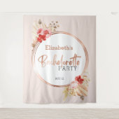 Waterverf Bloemen Roos Bachelorette Party Achtergr Wandkleed (Voorkant)