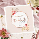 Waterverf Bloemen Roos Bachelorette Party Servet<br><div class="desc">Leg de spirit van het ultieme vrijgezellenweekend vast met onze elegante waterverf bloemenreisservetten! Zorg ervoor dat je meisjes enthousiast zijn en klaar zijn om te vieren met een uitnodiging die een weekend vol liefde,  gelach en blijvende herinneringen belooft.</div>