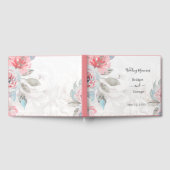 waterverf Bloemen roos bruiloft herinnering Gastenboek (Volledig)