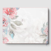 waterverf Bloemen roos bruiloft herinnering Gastenboek (Achterkant)