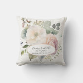 Waterverf Bloemen Roos Cottage Tuin Baby Meisje Kussen (Voorkant)