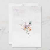 Waterverf Bloemen Roos Witte Paarse textuur Kaart (Achterkant)